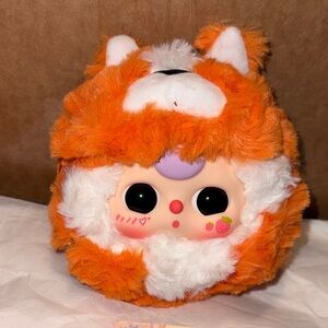 Baby Three Plush Zipper Bag Orange Fox